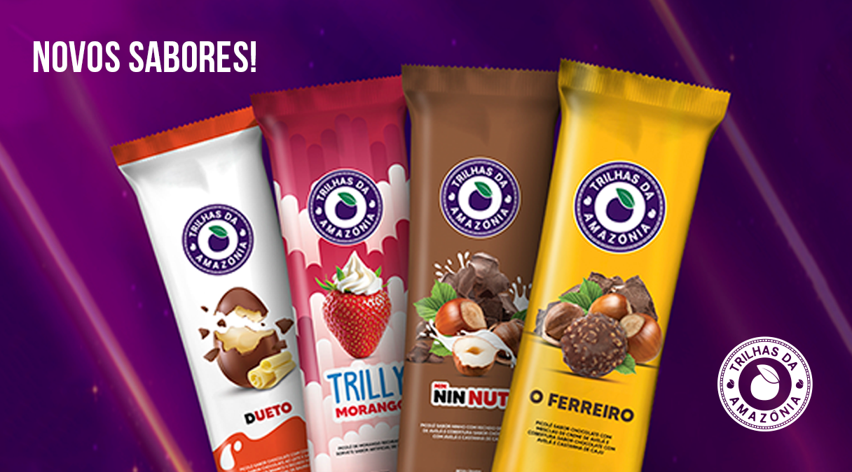 Lançamentos: conheça os quatro novos sabores de picolés da Trilhas da Amazônia!